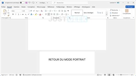 Word Mettre Une Seule Page En Paysage C Est Possible