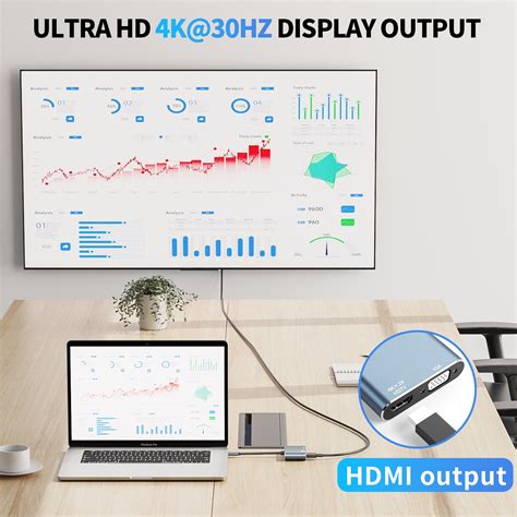 Adaptor Monitor Jeswo Usb Chdmivga 4k 2in1 Gri Emagro