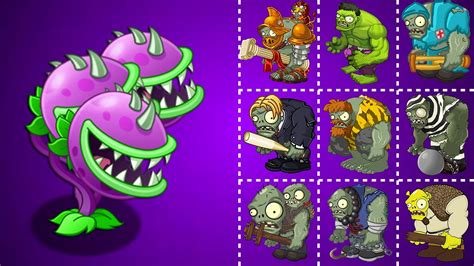 CHOMPER Plant LEVEL 1000 Vs All Gargantuars Plants Vs Zombies 2 Mod