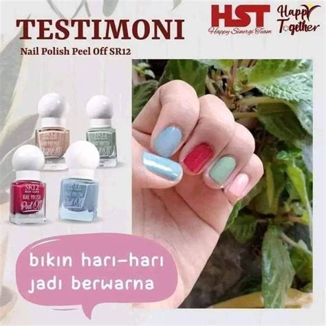 Jual Nail Polish Peel Off Sr Original Bpom Kutek Halal Kering