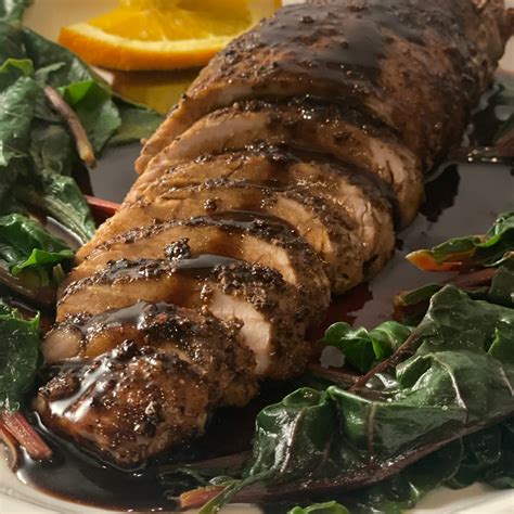 Pork Tenderloin With Spiced Fig Balsamic Butter Sauce American Olive