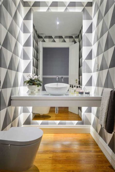 Papel De Parede Lavabo Pequeno - Papel de Parede Para Lavabo: 60 Modelos Pequenos, Modernos e Fotos