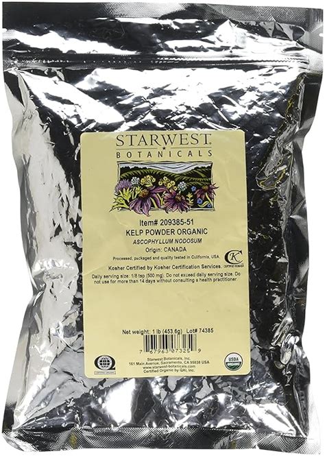 Amazon Starwest Botanicals Organic Kelp Powder Ounce Pack Of