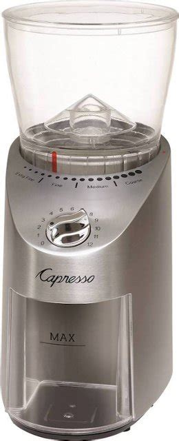 Capresso Infinity Plus Oz Conical Burr Coffee Grinder Stainless