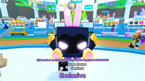 Hatching Huge Easter Dominus Pet Simulator X Youtube