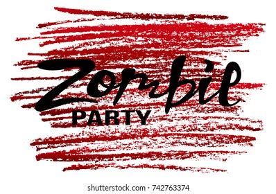 Vector Illustration Zombie Party Banner Poster Stock Vector (Royalty ...