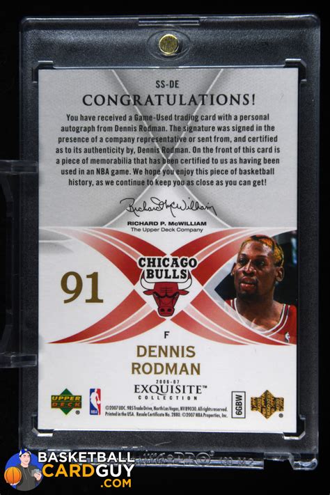 Dennis Rodman 2006 07 Exquisite Collection Scripted Swatches 25