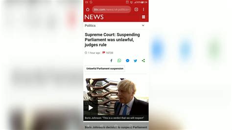 Supreme Court Suspending Parliament Was Unlawful Judges Rule Youtube