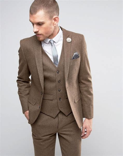 Harry Brown Donegal Wool Blend Suit Jacket Tan Suit Jacket Harry Brown Suits