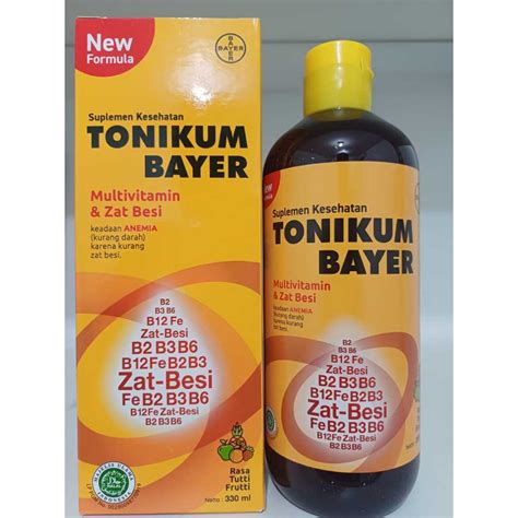 Jual Tonikum Bayer Multivitamin Zat Besi Rasa Tutti Frutti 330ml