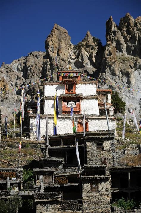 Old Buddhist Monastery, Nepal Stock Photo - Image of annapurna, chapel ...