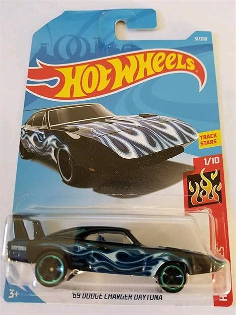 Hot Wheels 2019 Hw Flames 1 10 69 Dodge Charger Daytona Black Toys And Games