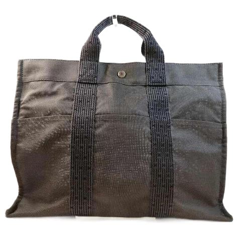 Herm S Herline Mm Tote Bag Grey Cloth Ref Joli Closet