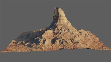 8K Detailed Cliff Landscape 3D Model TurboSquid 1816940