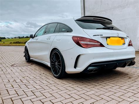 White Mercedes Cla 45 Amg Shooting Station Wagon Used Fuel Petrol And