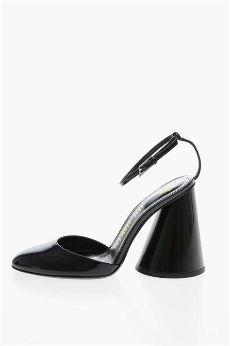 The Attico Chalk Heel Luz Patent Leather Slingabcks Cm Women