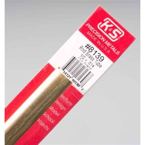 Kands Metals 8139 12 Od 12 0014 Brass Round Tube Metro Hobbies