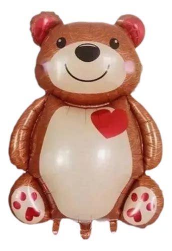 Pack 10 Unid Globo Metal Figura Oso Xl 91 Cm Decoración amor Cuotas