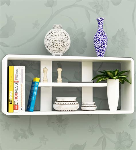 Buy Engineered Wood Wall Shelf In White Colour By Home Sparkle At 57