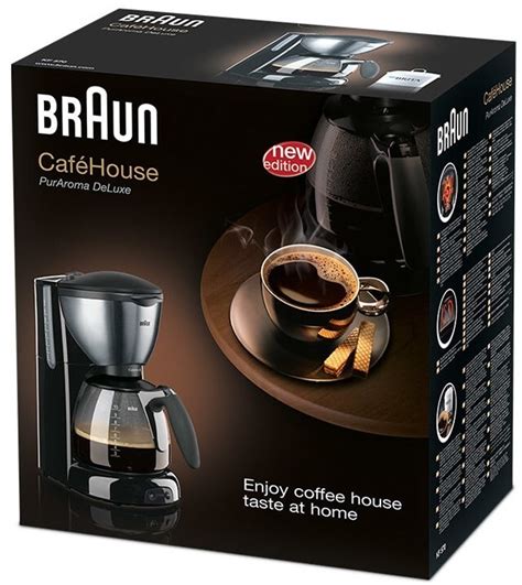 Braun CaféHouse Pure AromaDeLuxe KF 570 1 BK Filterkaffeemaschine 1100