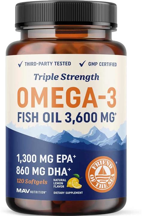 omega  triple fuerza mav nutrition  mg epa dha mas de  mg