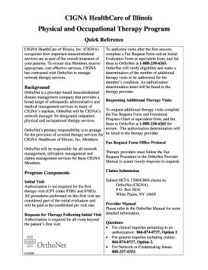 Fillable Online Quick Reference CIGNA IL FINAL 06 02 08 Doc Form A