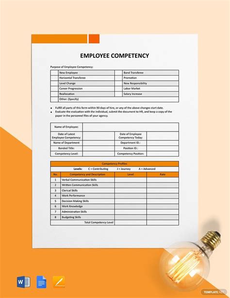 Employee Competency Template in Pages, Word, Google Docs - Download | Template.net