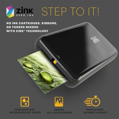 Step Imprimante Zink Zero Ink Mobile Sans Fil Et Application Ios Et