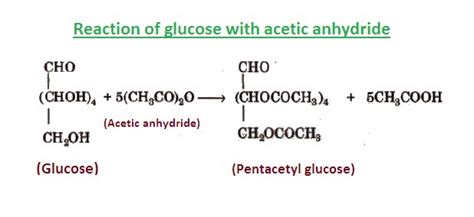 Prove that Glucose have 5 OH group ?I want chemical reaction ! - Brainly.in