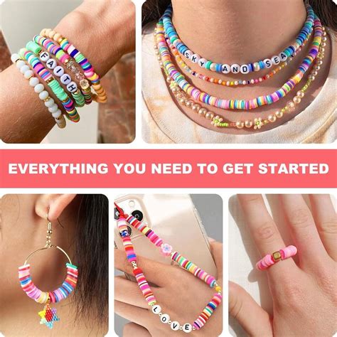 Redtwo Clay Beads Bracelet Making Kit For Beginner Friendship Preppy