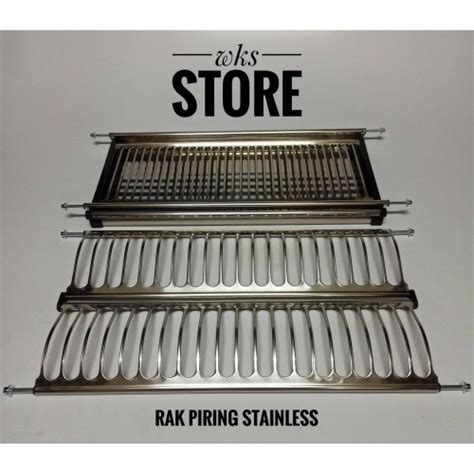 Jual 100cm Rak Piring And Gelas Stainless Steel Kitchen Kabinet Dish