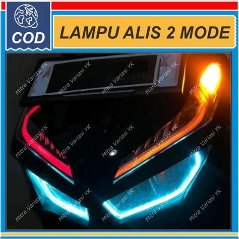 Jual Lampu Alis Motor Led Drl Double Running Sen Berjalan Mode Cm