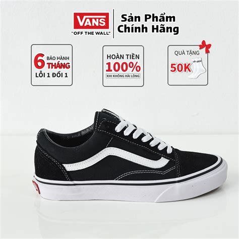 Giày Van S Old Skool Classic Black White Chính Hãng Full Box Giày Thể