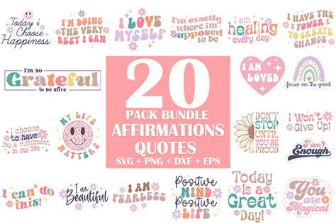 Affirmations Quotes Svg Bundle Graphic By Zoomksvg · Creative Fabrica