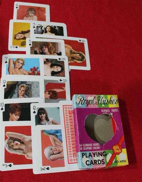 Vintage Large Royal Flushes X Nude Risque Pin Up Playing Card Deck