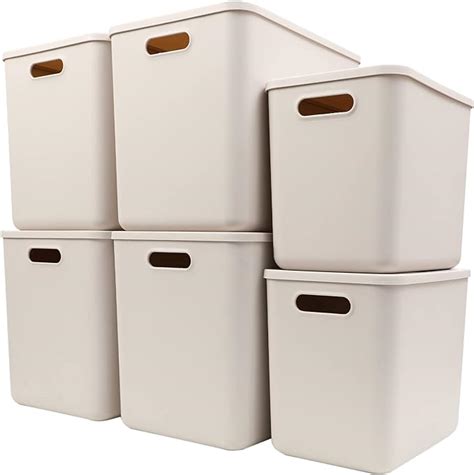 Amazon Yishyfier Plastic Storage Baskets With Lid Organizing