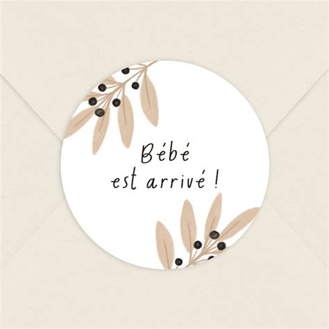 Stickers Naissance Générique à personnaliser Popcarte