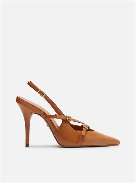 Scarpin Marrom Arezzo Salto Alto Slingback Amélia ZZ MALL