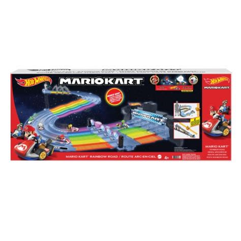 Mattel Hot Wheels Mario Kart Rainbow Road Track Set Ct Ralphs