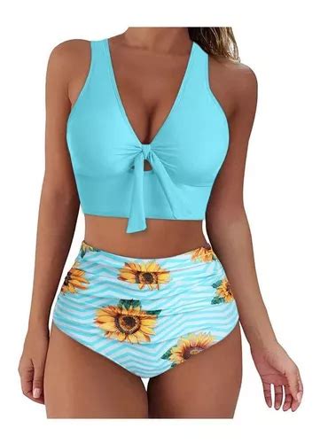 Nuevo Estilo Sol Flor Bikini Se Oras Dividir Cintura Alta Cuotas Sin Inter S