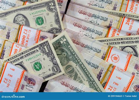 Piles and Stacks of Egypt Money Thousands of Pounds Currency Banknotes