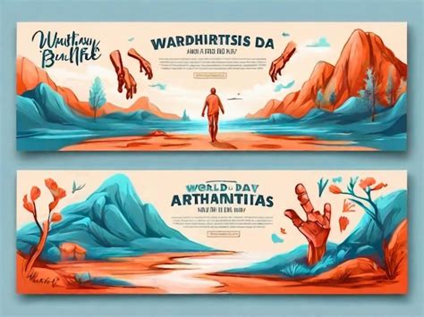 Premium Photo World Arthritis Day Banner Design Illustration