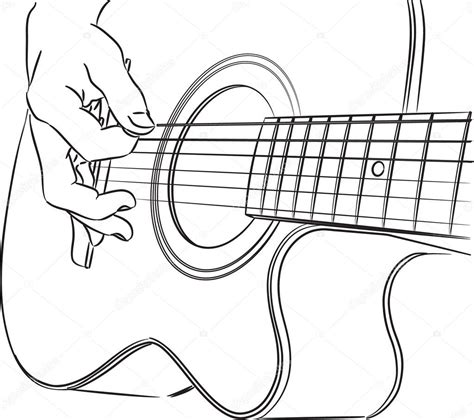 Acoustic Guitar Playing Vector Stock Vector SketchMaster 13974576