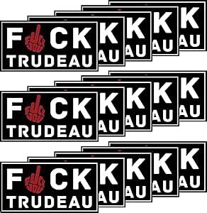 15Pcs Fuck Trudeau Fuck Trudeau Sticker For Car Window Rearview Mirror Bumper Sticker Decal