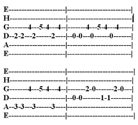 Как правильно писать табы для гитары