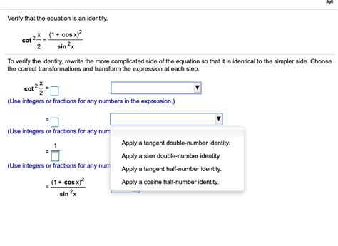 Solved Verify That The Equation Is An Identity X Cos X Chegg