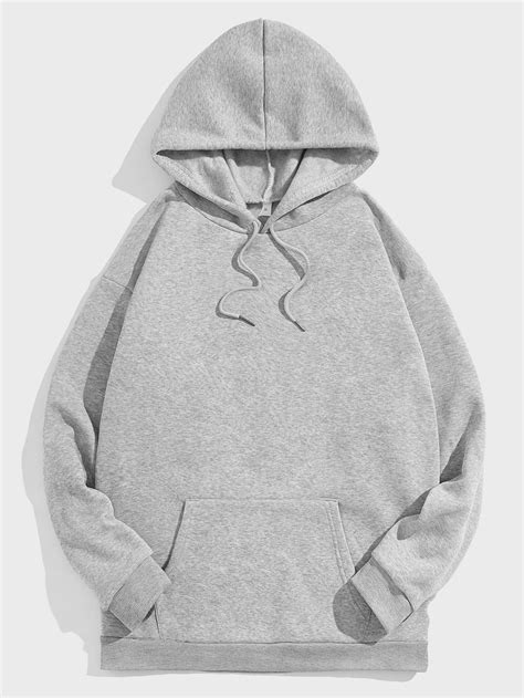 Our Street Life Men Solid Kangaroo Pocket Drawstring Hoodie Is Such A