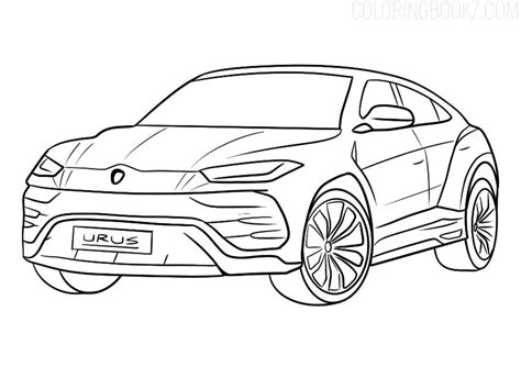 Lamborghini Urus Coloring Page