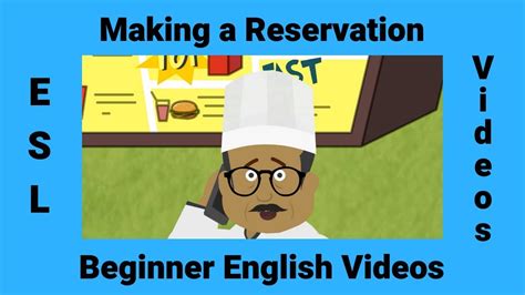 Making A Dinner Reservation Beginner English Modal Verbs Youtube