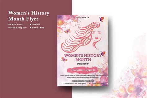 Womens History Month Flyer Graphic By Sistecbd · Creative Fabrica